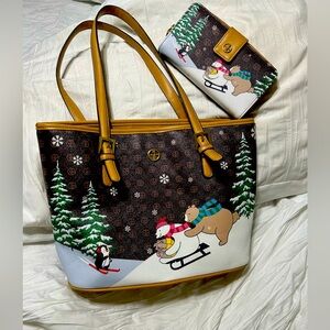 Gianni Bernini Christmas purse created for Macy’s, with matching wallet